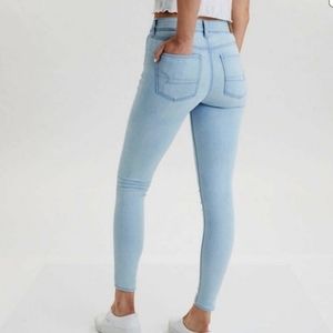 American Eagle Jean Hi Rise Jegging 14 Light Ankle